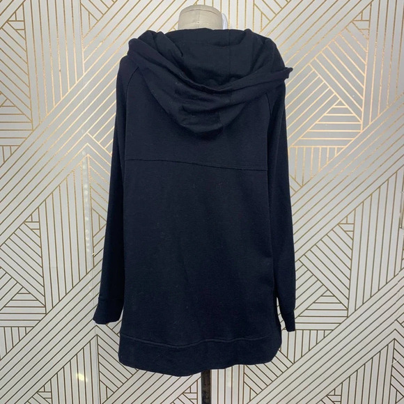 Johnny Was Calmè Metallic Stripe Zip-Up Hoodie in Black Size US XS - Picture 7 of 11